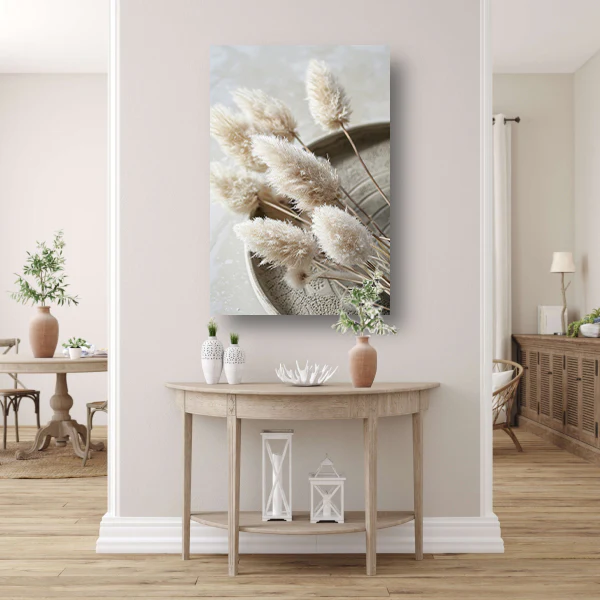 Minimalistische droogbloemen op schaal acrylglas - Afbeelding 4